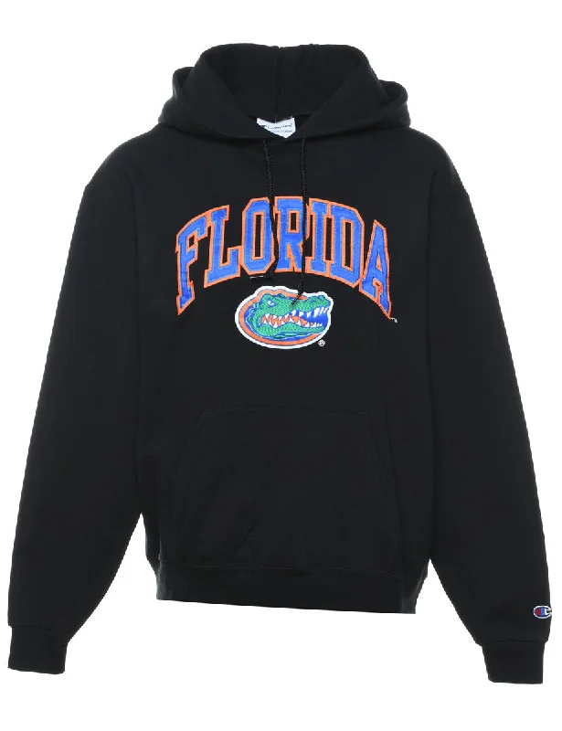 Black Champion Florida Hoodie - M Vintage Women's 1970S 