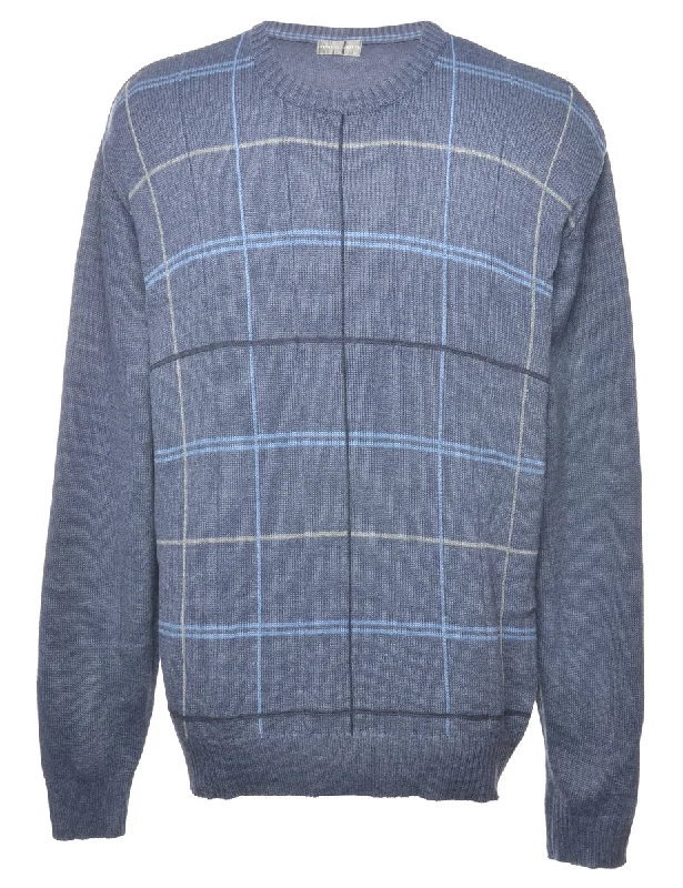 Checked Blue Jumper - XL purpose