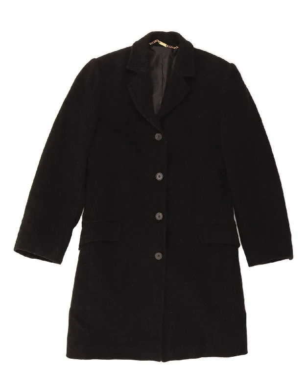 DOLCE & GABBANA Womens Overcoat IT 40 Small Black Wool Classic Rugged Women's Outdoor 