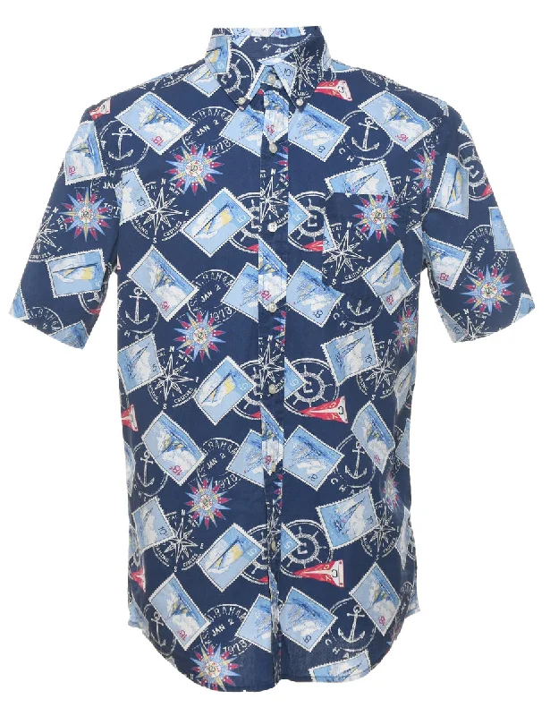 Chaps Novelty Print  Hawaiian Shirt - M Refined Women's Classic 