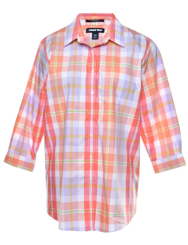 Checked Shirt - L Contemporary 