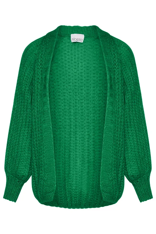 Noella - Joseph Cardigan Solid - Dark Green Refined Women's Classic 
