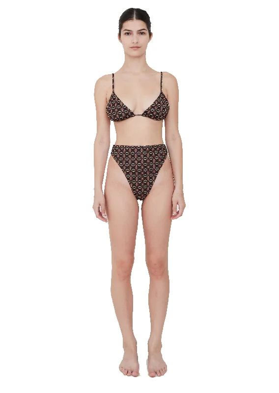 BO TRIANGLE TOP - BLACK GEO Dapper Women's 1920S