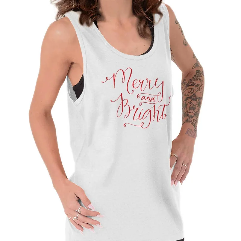Merry And Bright Tank Top Trendy Women's 