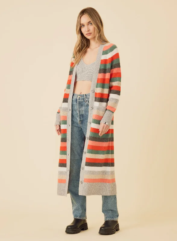 Morgan Cashmere Duster - Poppy Combo Refined Women's 