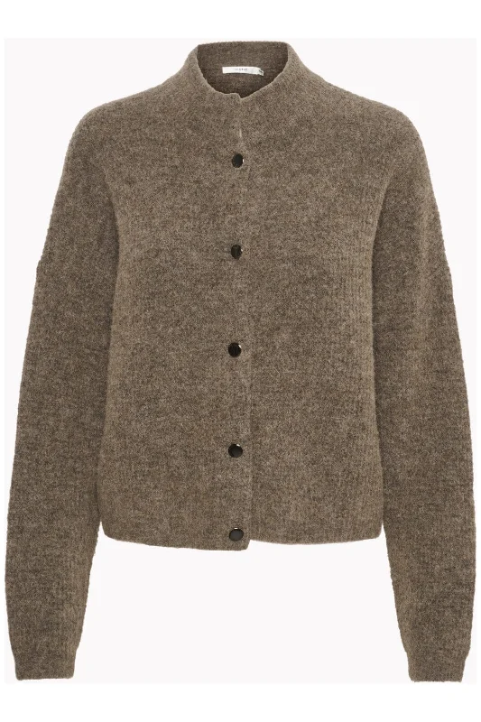 Gestuz - AlphaGZ short cardigan - Dark sand melange Trendy Women's Oversized