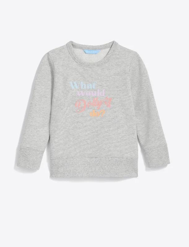 Kids What Would Dolly Do Sweatshirt Monochromatic Office Style