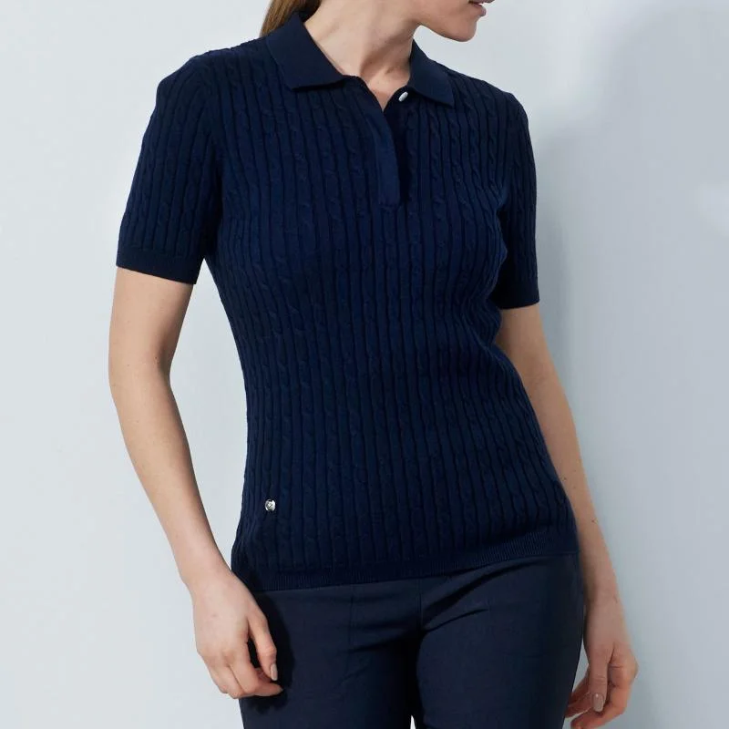 Daily Sports Madelene S/S Knit Polo - Navy Elegant Women's Formal 