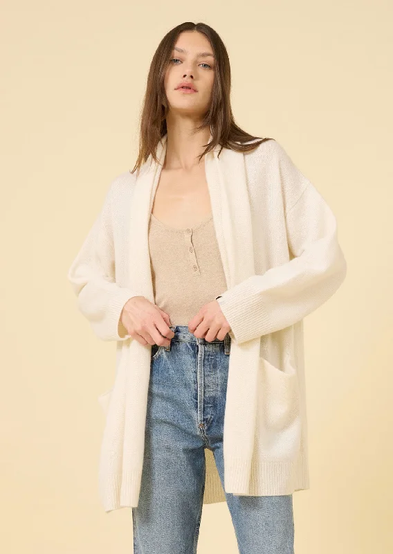 Bixby Cashmere Cardigan - Ivory Contemporary 