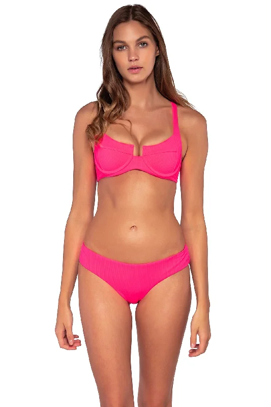 SALE Sunsets Neon Pink Juliette Underwire Top Bold Women's Animal Print