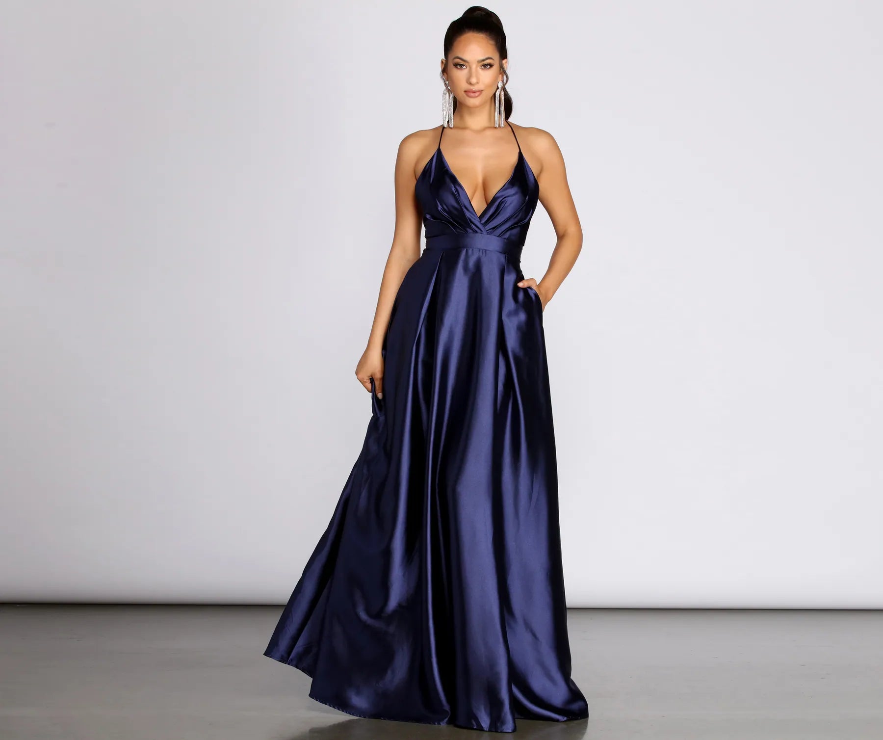 Audrey Satin A-Line Dress Feminine Women's Style 