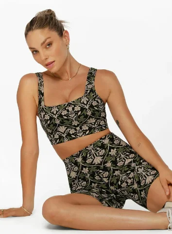 Lorna Jane Botanical Sports Bra - Collegiate Floral Print Street