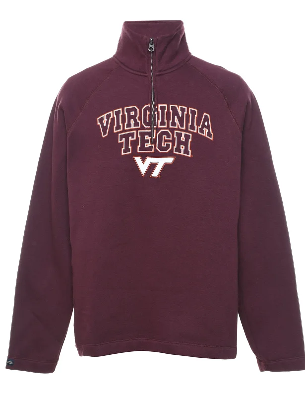 Quarter-Zip Virginia Tech Printed Sweatshirt - XL Luxurious Women's High -  end