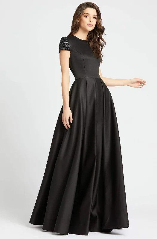 leena Duggal - 25947I Jewel Pleated A-Line Evening Gown Contemporary 