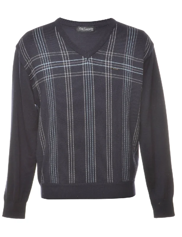 Checked Jumper - L Sporty Women's Tennis