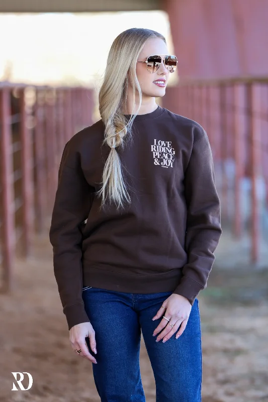 LOVE RIDING PEACE & JOY | CREWNECK Relaxed Women's 