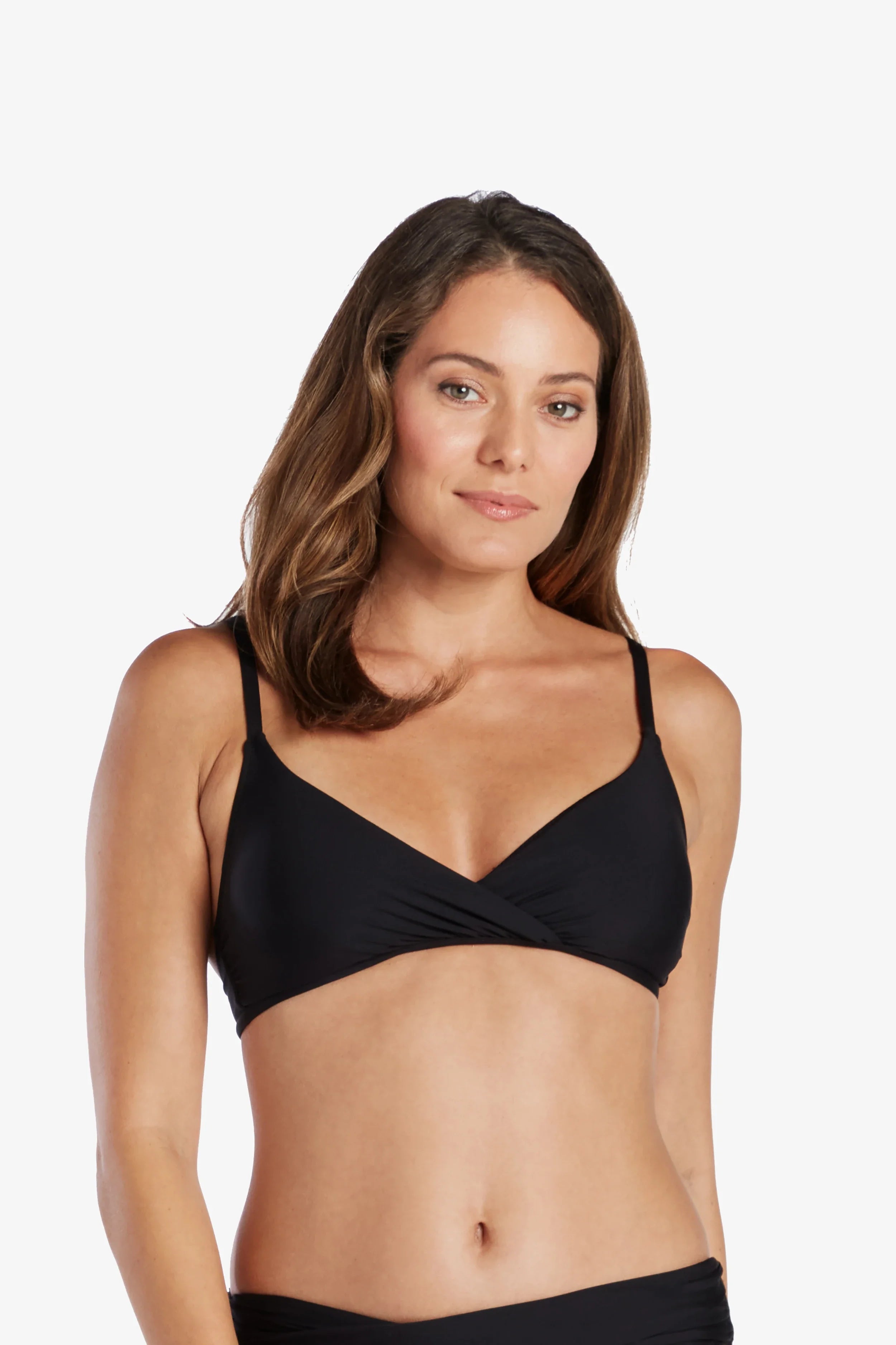 Shirred Crossover Bra  |  Black Youthful Women's Anime - inspired