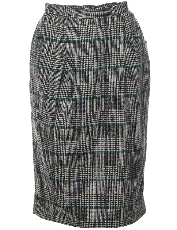 Checked Pencil Skirt - S French