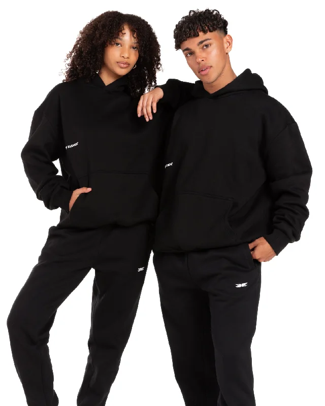 Offset Hoodie - Black Athletic Women's High - 