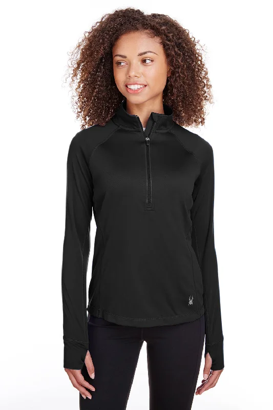 Spyder Womens Freestyle 1/4 Zip Sweatshirt - Black Vintage Women's 1970S 