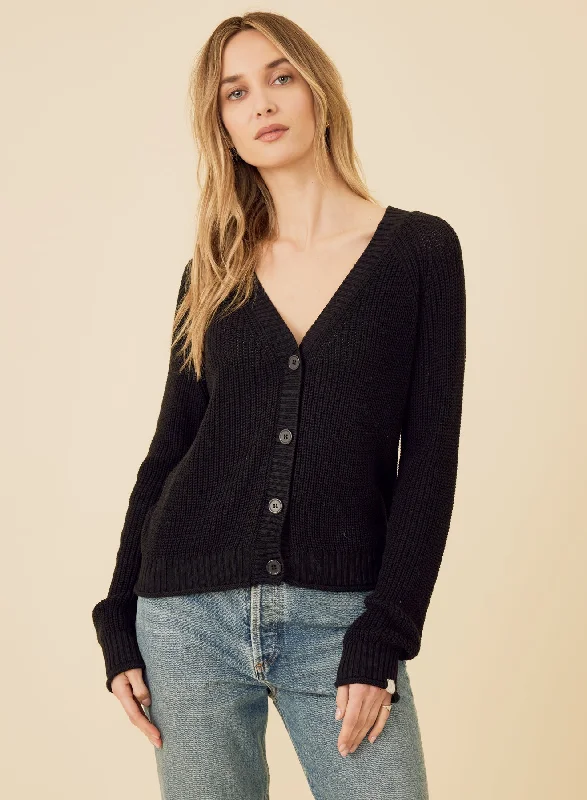 Raleigh Cardigan - Black Feminine Women's Soft 