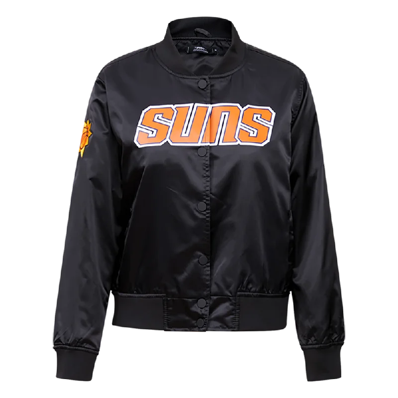 NBA PHOENIX SUNS CLASSIC WOMEN'S SATIN JACKET (BLACK) purpose