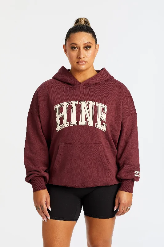 LIMITED EDITION HOODIE - BURGUNDY Minimalist Women's Casual