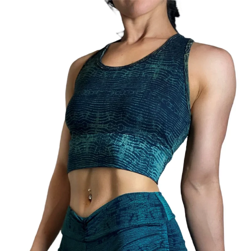 Kathmandu Tie Dye Spandex Crop Top TH1479 Artistic Women's Avant - 