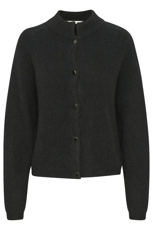 Gestuz - AlphaGZ Short Cardigan NOOS - Black Dynamic Women's Moto