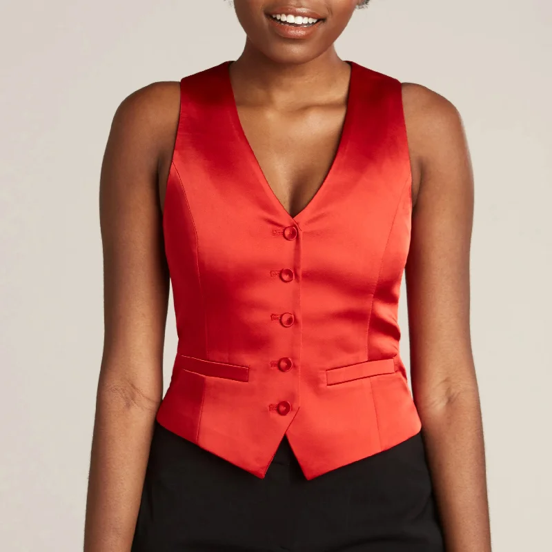Red Tuxedo Vest Disco