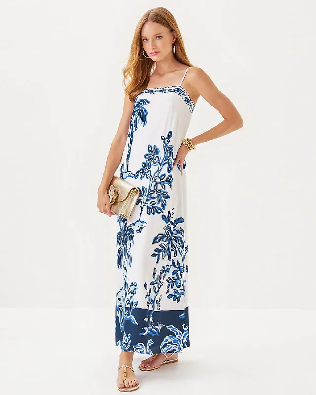Jesslyn Silk Maxi Slip Dress Polished Women's Silk