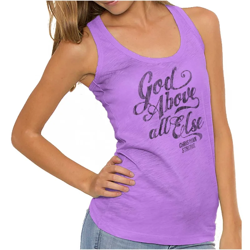 Christian Religious Racerback Tank Laid - back Women's Vibe