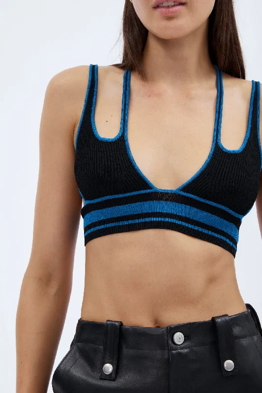 Fitted X Black Blue Bra Top Rugged Women's Outdoor 