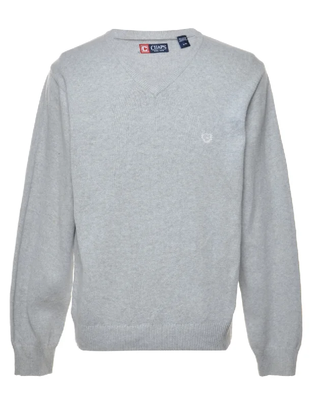 Chaps Light Grey Jumper - L Modern Women's Tech