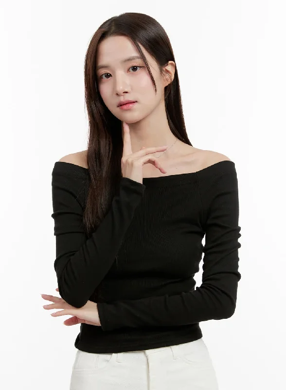 Basic Slim Off-Shoulder Top OG429 Rugged Women's Outdoor 