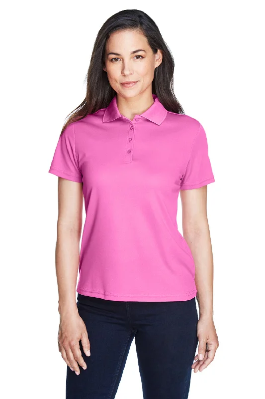Core 365 Womens Origin Performance Moisture Wicking Short Sleeve Polo Shirt - Charity Pink Stylish Women's Neon