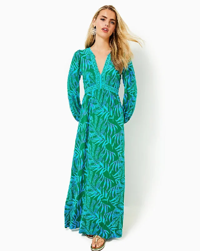 Wexlee Long Sleeve Maxi Dress Vintage Women's 1970S 