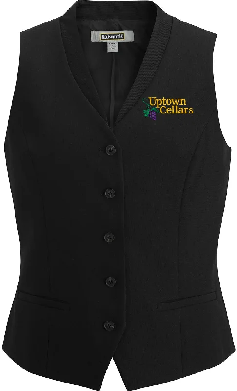Edwards Ladies Ottoman Trim Vest Relaxed Women's 