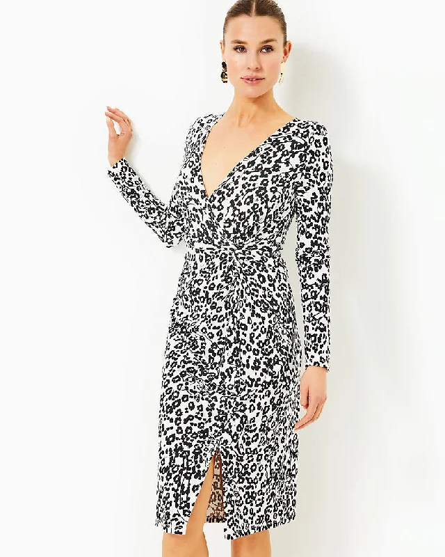 Odella V Neck Midi Dress Modern Women's Tech