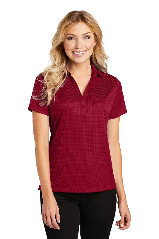 Port Authority Womens Performance Moisture Wicking Short Sleeve Polo Shirt - Rich Red Youthful Women's Anime - inspired
