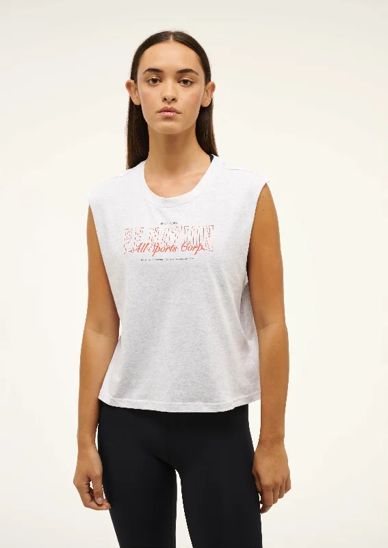 FULL OUT TANK IN GREY MARLE Monochromatic All - in - one