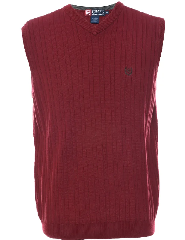 Chaps Maroon Vest - M Business