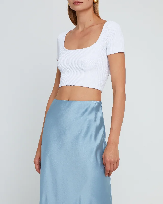 Sculpting Knit Squareneck Top Traditional Women's 