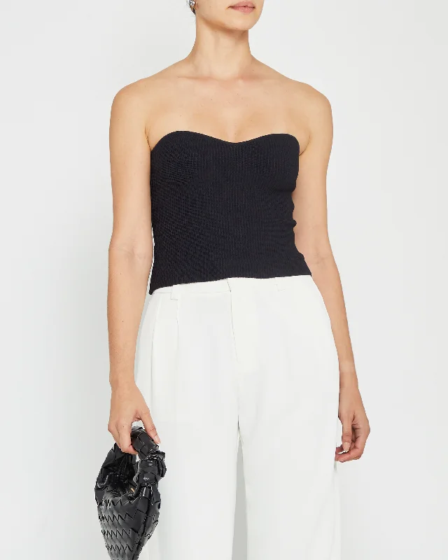 Sculpting Knit Sweetheart Tube Top Vintage Women's 1970S 
