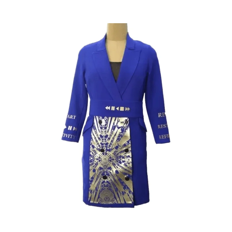 Electric Blue Sagrada Blazer Dress Minimalist Women's Casual