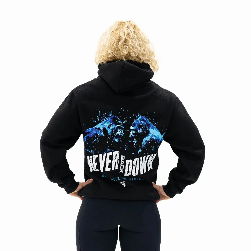 Never Back Down Pull Hoodie Elegant Women's 