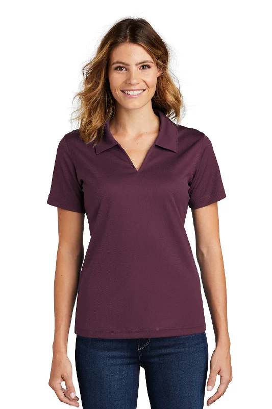 Sport-Tek Womens Dri-Mesh Moisture Wicking Short Sleeve Polo Shirt - Maroon Modern Women's Sport-Tek Womens Dri-Mesh Moisture Wicking Short Sleeve Polo Shirt - Maroon Modern Women's