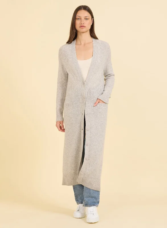 Morgan Cashmere Duster - Heather Grey Dynamic Women's High - energy