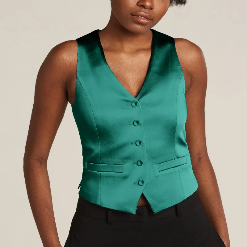 Emerald Green Tuxedo Vest Country