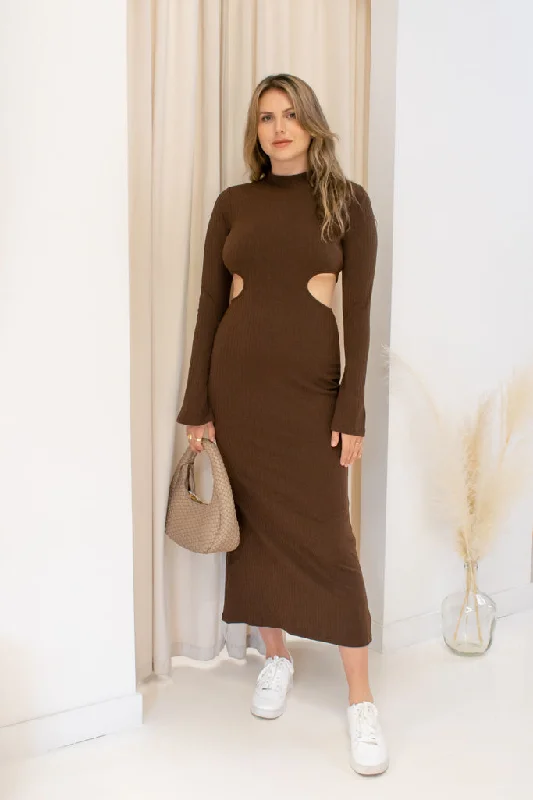 NEW KAIT MAXI DRESS (BROWN) Geometric